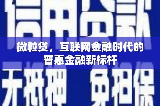 当涂微粒贷，互联网金融时代的普惠金融新标杆