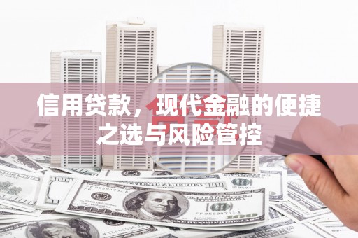 当涂信用贷款，现代金融的便捷之选与风险管控