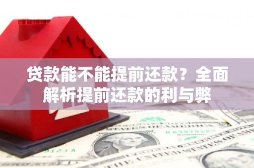 当涂贷款能不能提前还款？全面解析提前还款的利与弊