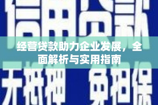 当涂经营贷款助力企业发展，全面解析与实用指南