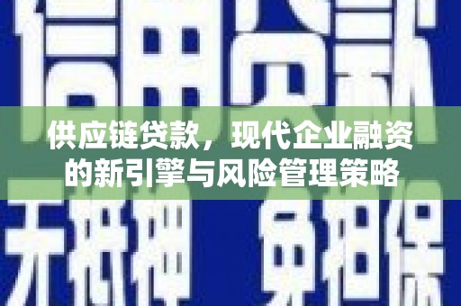 当涂供应链贷款，现代企业融资的新引擎与风险管理策略