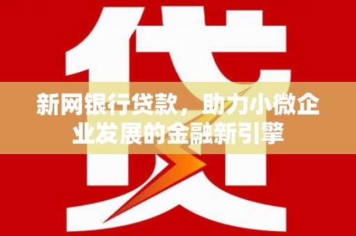 当涂新网银行贷款，助力小微企业发展的金融新引擎