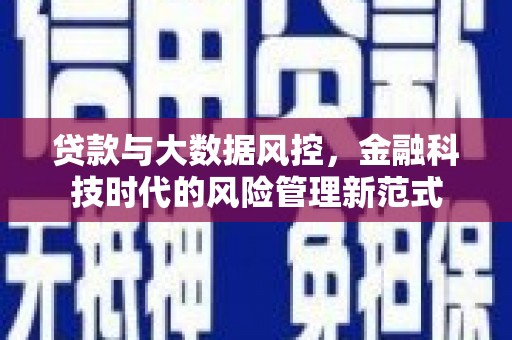 当涂贷款与大数据风控，金融科技时代的风险管理新范式