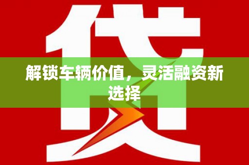 当涂解锁车辆价值，灵活融资新选择